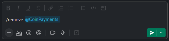 Slack /remove command