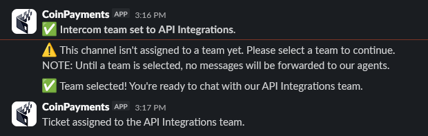 Slack inbox selection success