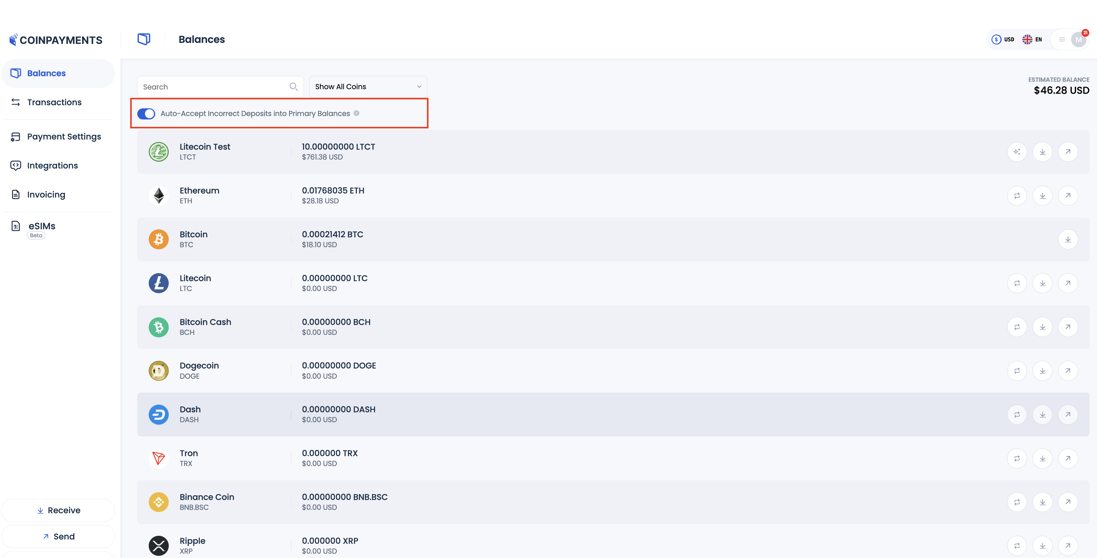 Auto-Accept Deposits