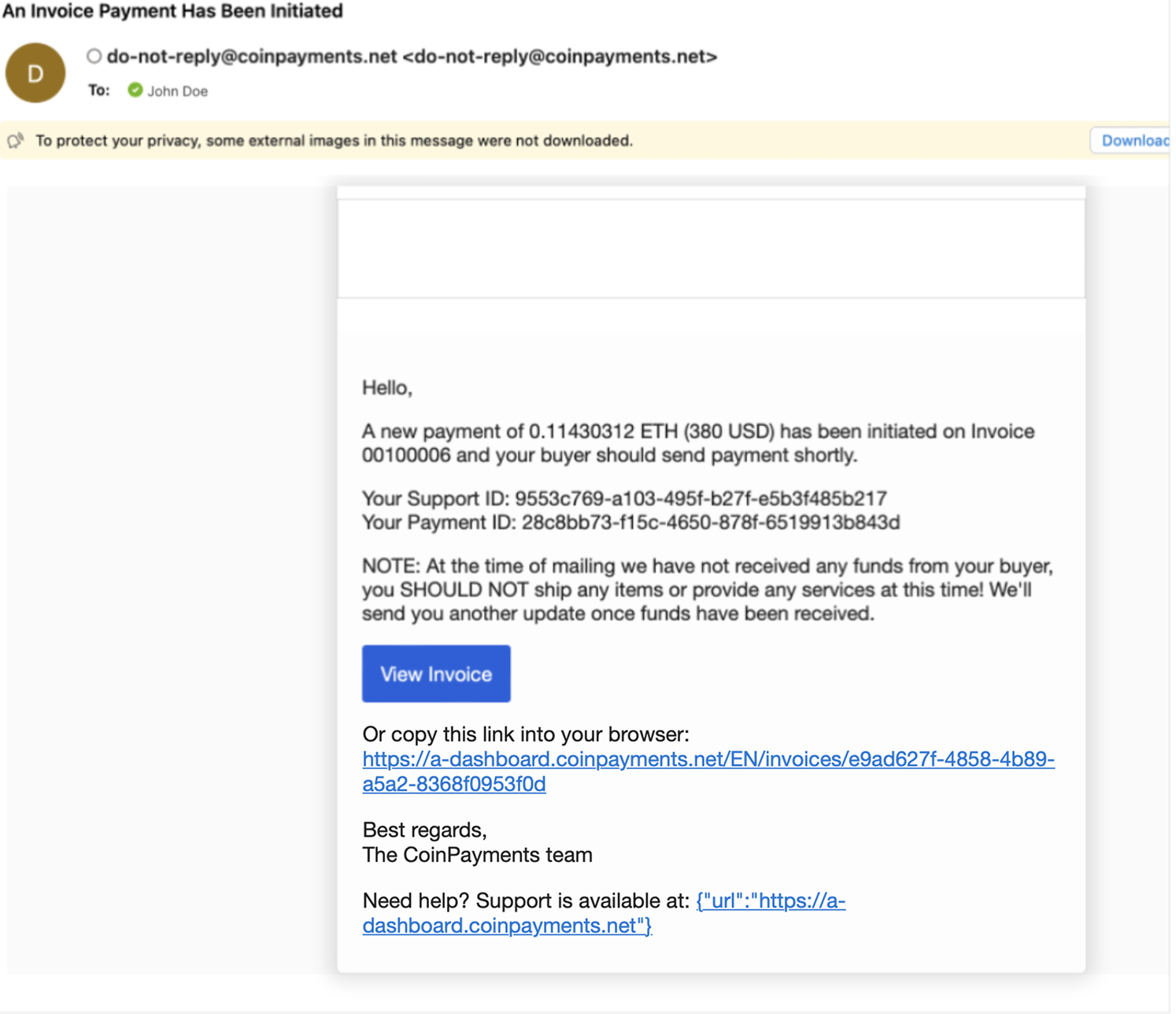 Checkout Payment Confirmation