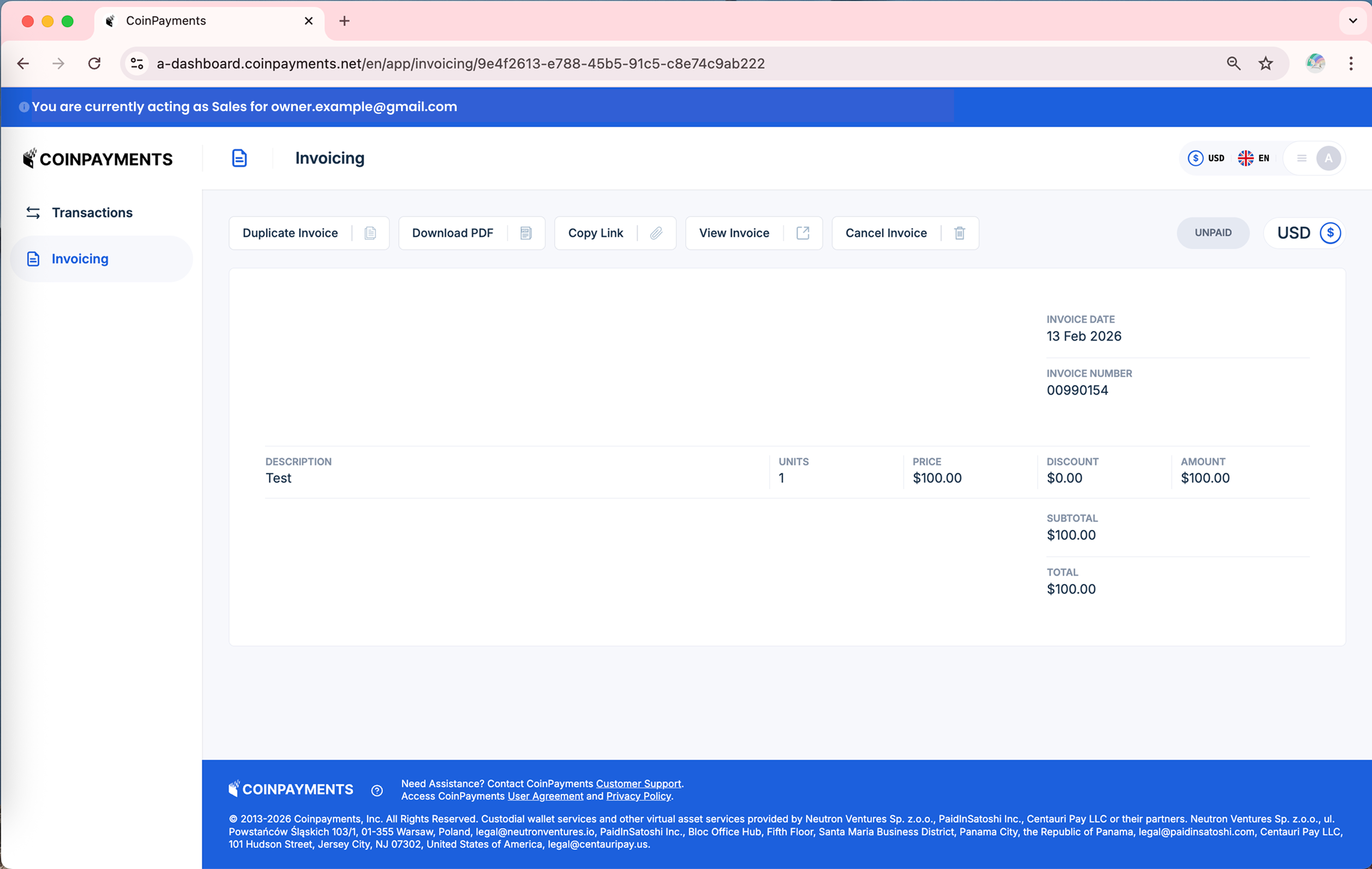 Sales Unpaid Invoice Management Options
